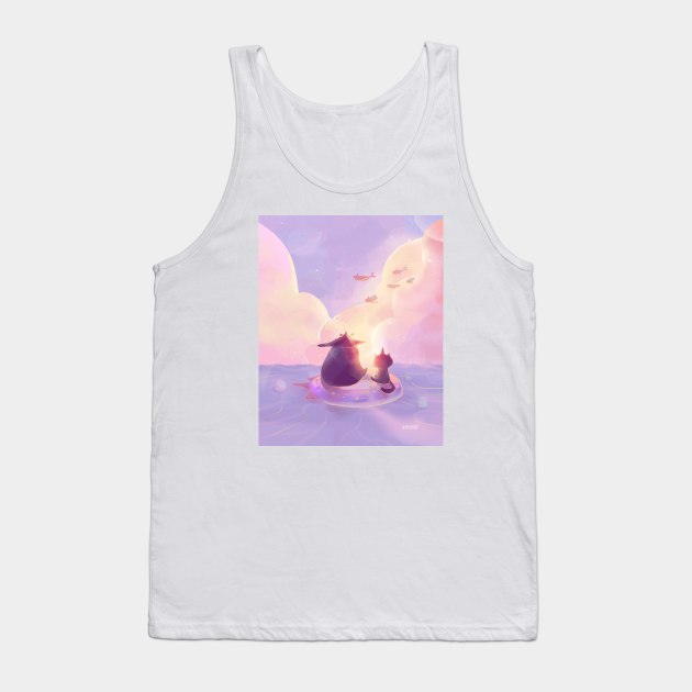 True Friends - Mio and Crossi Tank Top by Miya Gu Art